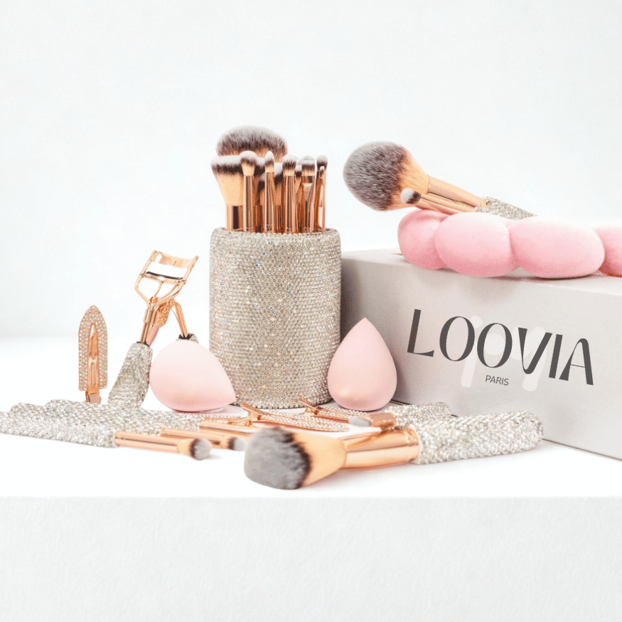 Makeup Box “Silver Pink” 30 pieces