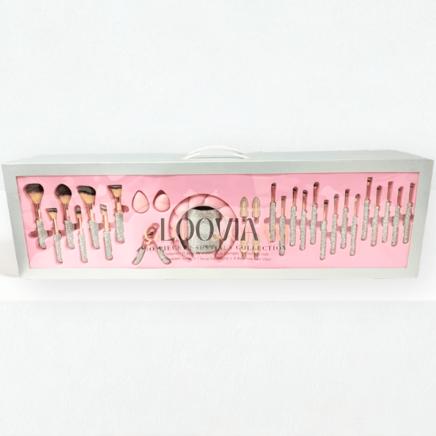 Makeup Box “Silver Pink” 30 pieces